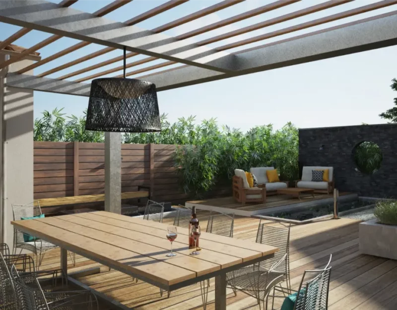 Pergola construction maison ile de re